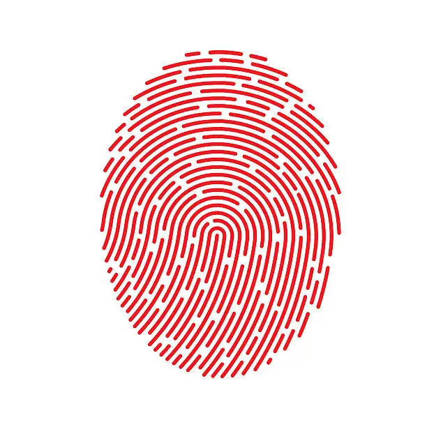 Vector illustration of Vector Red Fingerprint