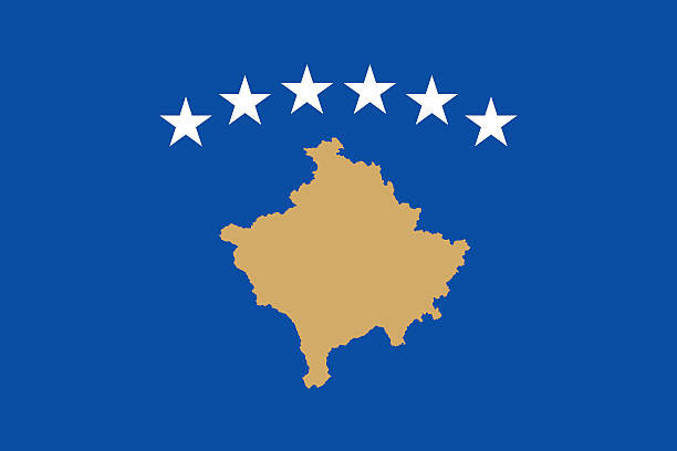 Flag Kosovo Flag Kosovo kosovo stock illustrations