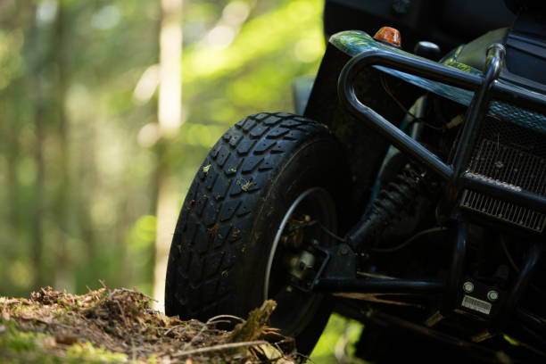 istock ATV's parked in the parking lot in the forest. 534454874