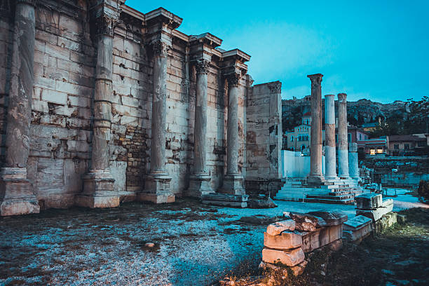 istock Ancient Ruins of Hadrians Library in the Evening 534455306