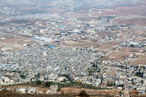 Shechem (Nablus). View overlooking from mount Gerezim.