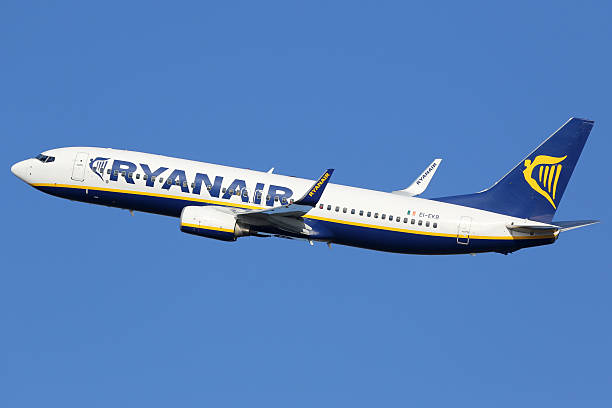 Ryanair Boeing 737-800 Barcelona, Spain - December 11, 2014: A Ryanair Boeing 737-800 with the registration EI-EKB taking off from Barcelona Airport (BCN) in Spain. Ryanair is a low-cost airline from Ireland, headquartered in Dublin. It is Europe's largest airline with 305 planes and 81 million passengers in 2013. boeing 737 photos stock pictures, royalty-free photos & images