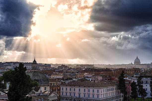 istock Cityscape of Rome under a dramatic sky 534472931
