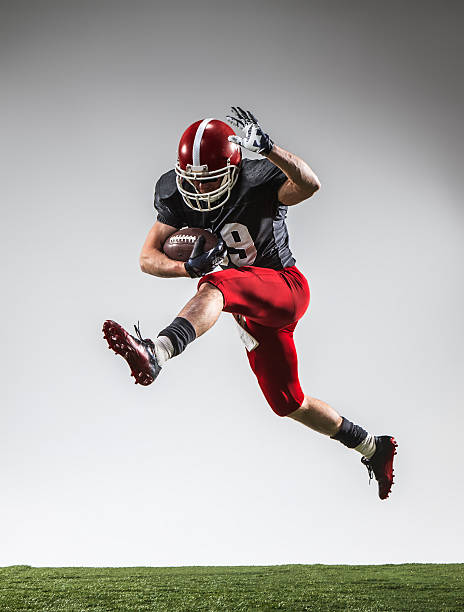 American football player in action