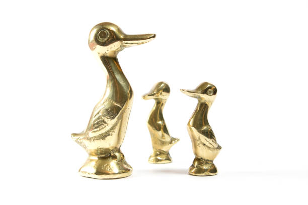 istock Three Brass Mother and Duckling Ducks 534475900