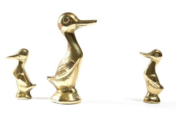 istock Three Brass Mother and Duckling Ducks 534476400