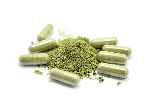 istock Close up andrographis paniculata herbal antipyretic capsules isolated on white 534476702