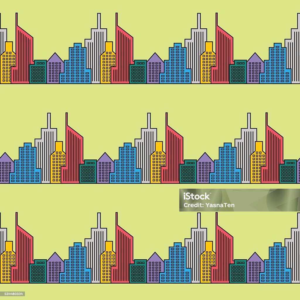 Seamless City Background Stock Illustration - Download Image Now ...