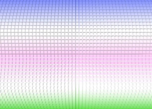 Blocks in white, blue, pink, green color gradient background