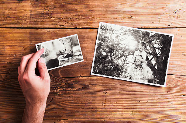 istock Fathers day composition. Black-and-white picture, studio shot 534485562