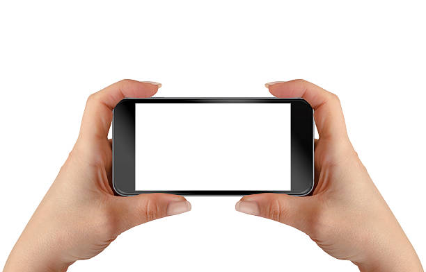 istock Smart phone in woman hands. Horizontal position. Isolated 534491438