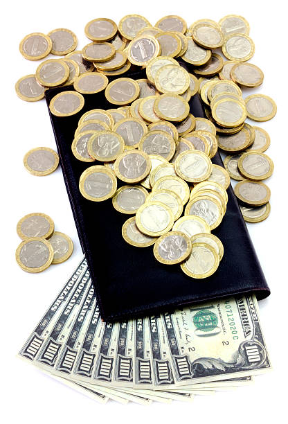 istock Wallet and money isolated on white background 534495186