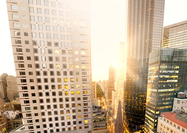 istock Fifth Avenue at sunset, NYC. Aerial View 534495226