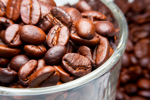 closeup Coffee beans background
