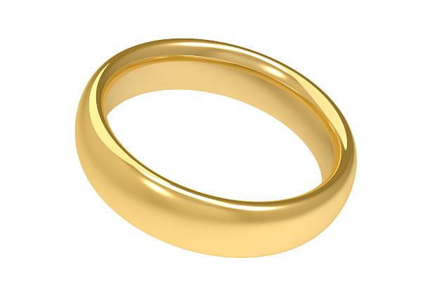 single gold ring stock photo