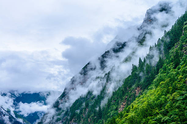 skyline and mountain in tibet plateau