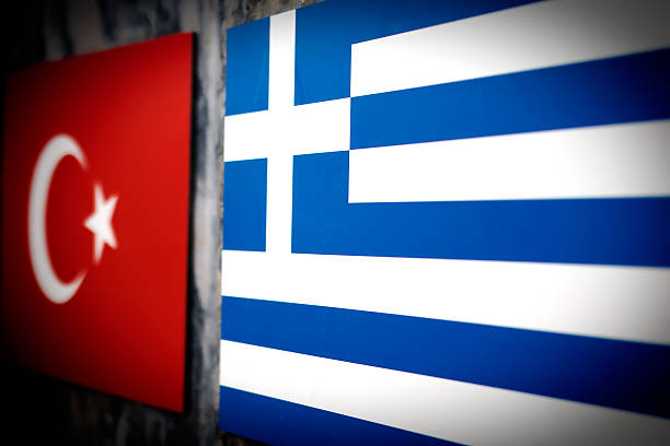 Türkei und Griechenland Fahnen – Foto