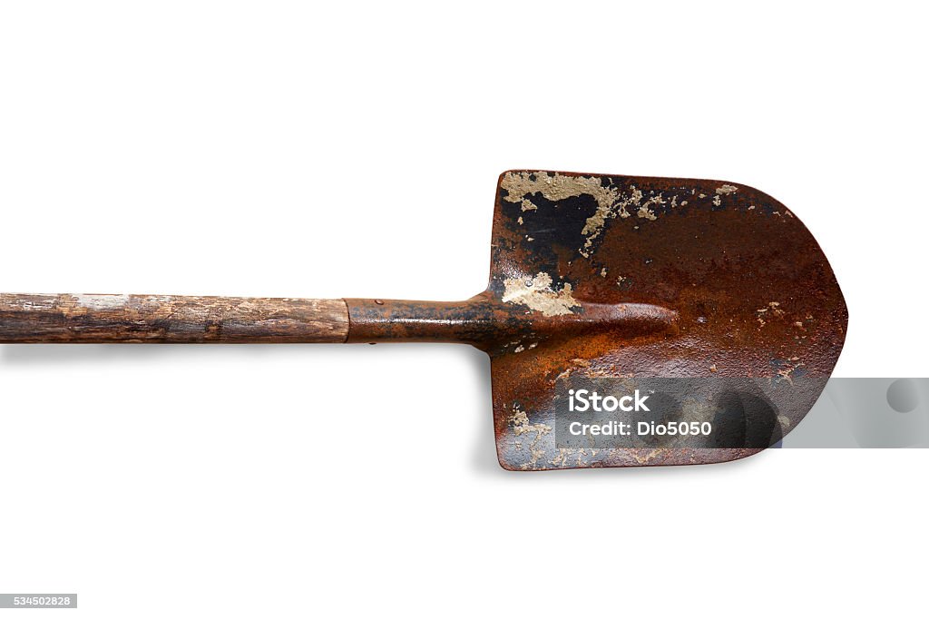 old shovel old shovel isolated on white background Shovel Stock Photo