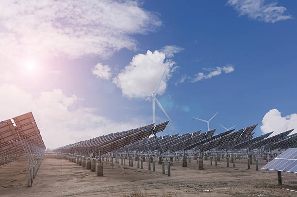 istock Power plant using renewable solar energy with sun 534504235