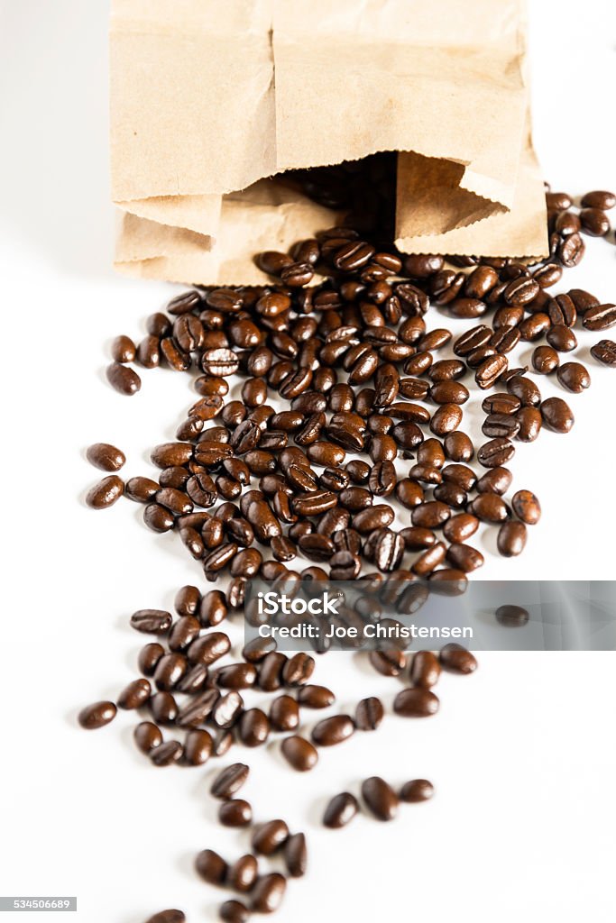 Coffee Beans Coming From Bag Coffee Beans Coming From Bag, Isolated. 2015 Stock Photo