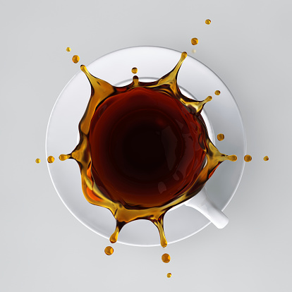 Coffee background include clipping path. 3D render.