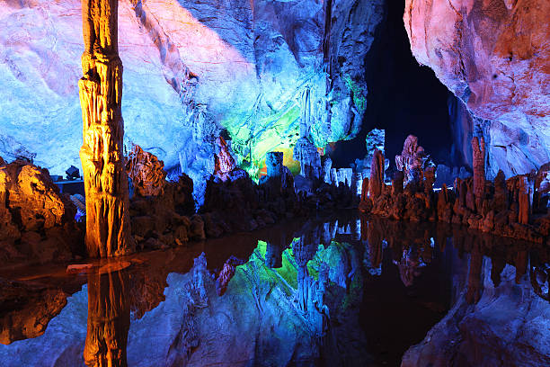 istock Underground lake in Reed Flute Caves, China 534508751