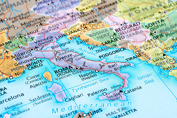 Italy Map of Italy tirana photos stock pictures, royalty-free photos & images