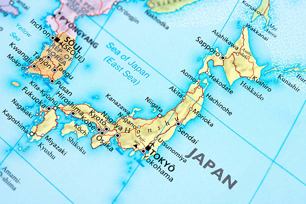 Japan Map of Japan nagasaki prefecture photos stock pictures, royalty-free photos & images