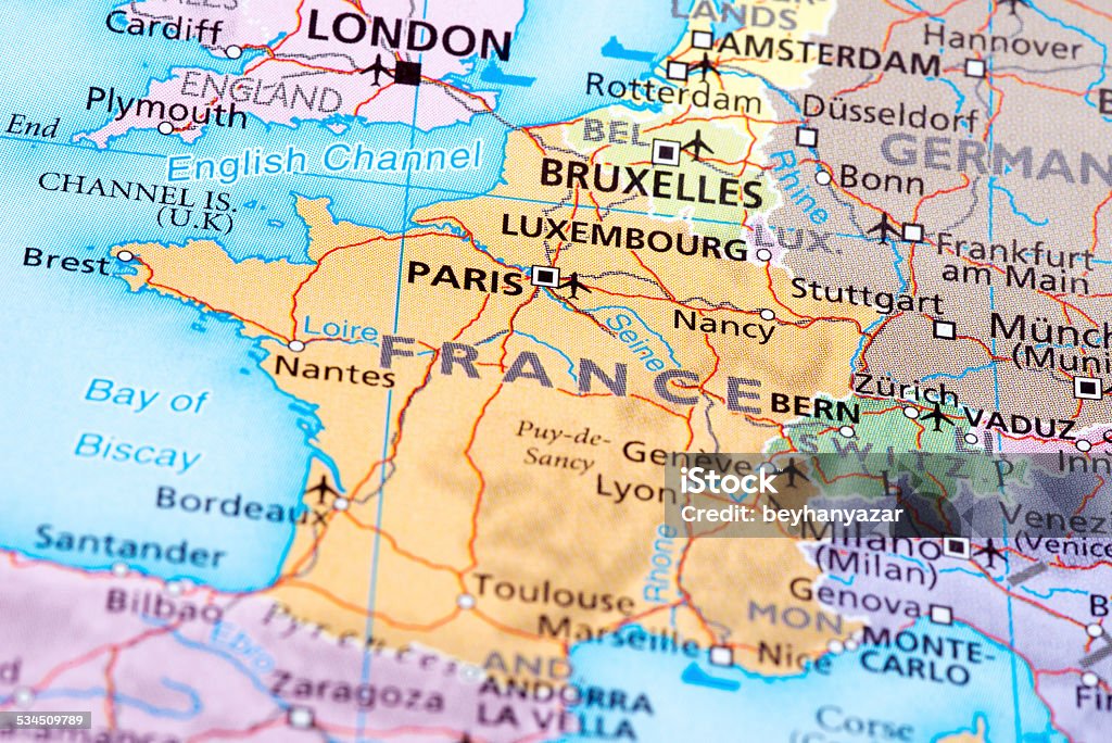 France Map of France Map Stock Photo