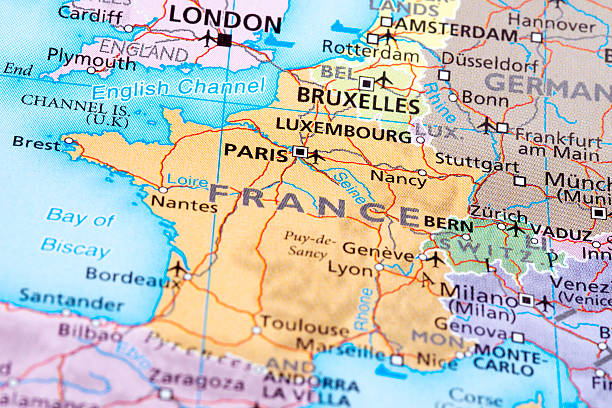 France Map of France brest brittany photos stock pictures, royalty-free photos & images