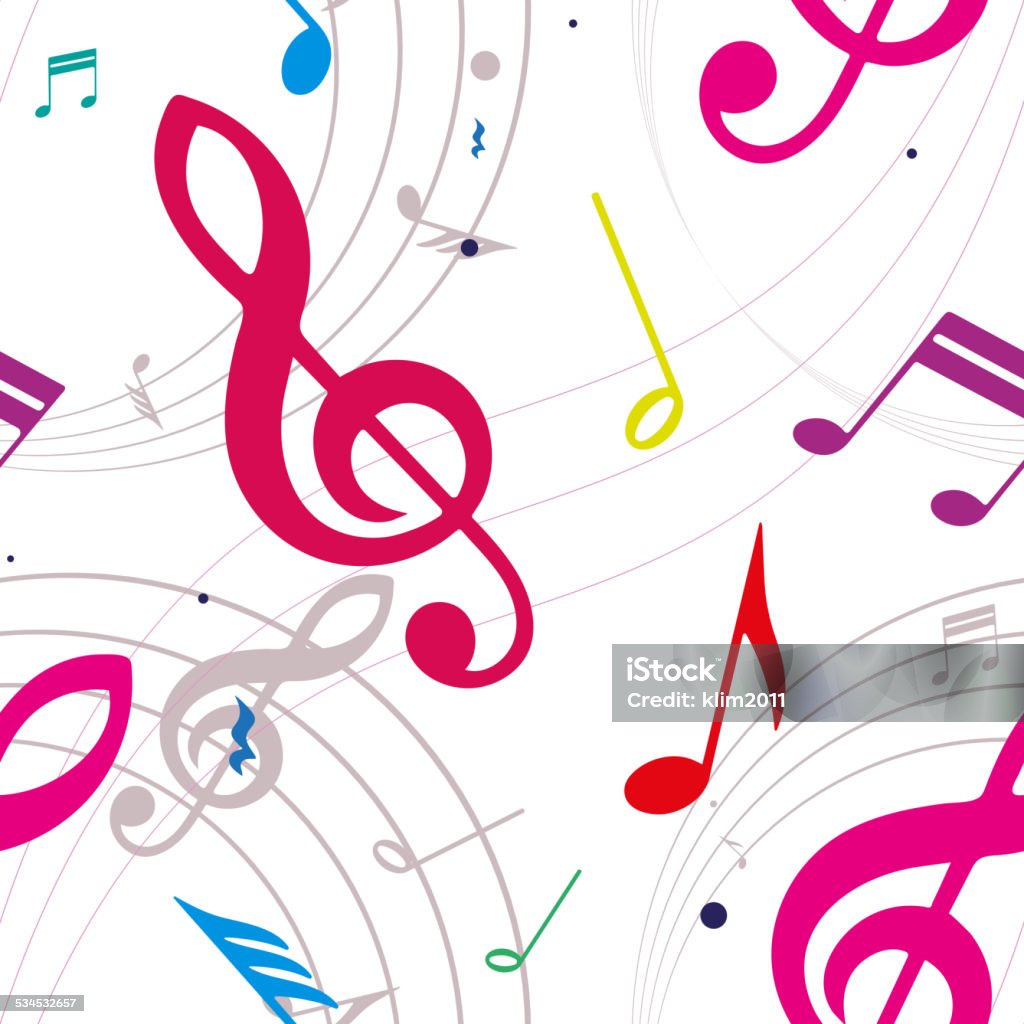 Seamless Background With Notes Stock Illustration - Download Image Now ...