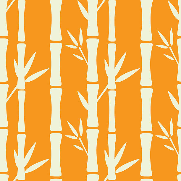 ilustraciones, imágenes clip art, dibujos animados e iconos de stock de patrón sin costuras con árboles de bambú - bamboo bamboo shoot pattern backgrounds