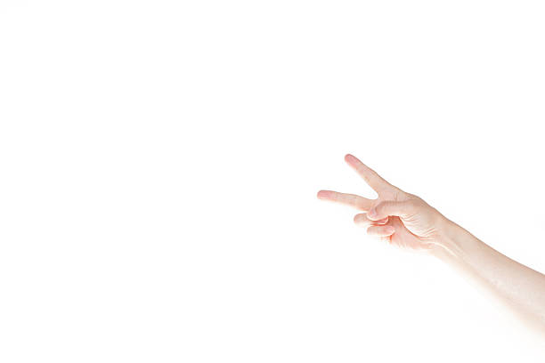 istock Japanese hand gesture: Rock-paper-scissors also known as Janken 534537357
