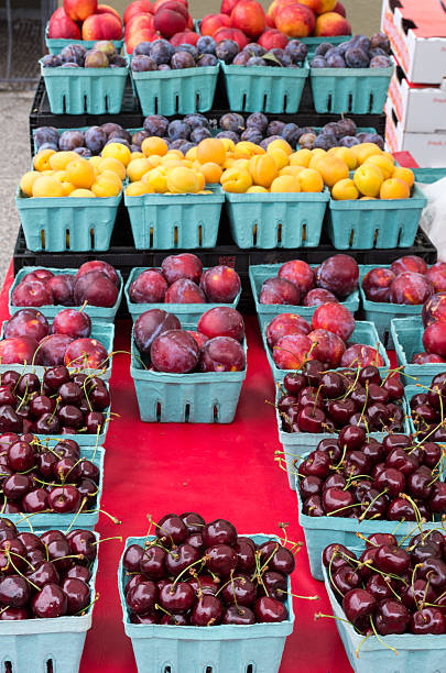 istock Display of boxes of fresh fruit 534537657