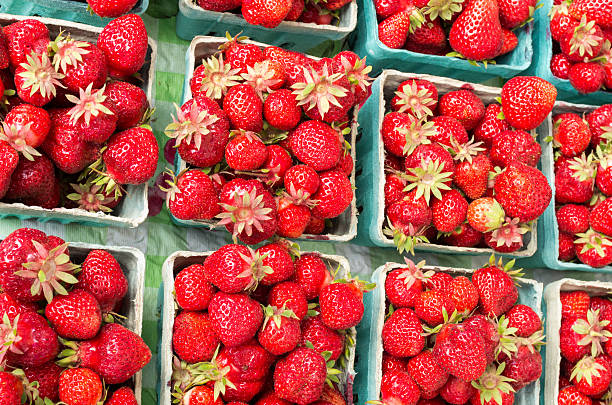 istock Baskets of fresh ripe strawberries 534537985