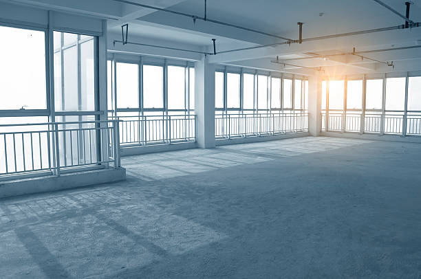 istock Parking garage underground, industrial interior 534540167