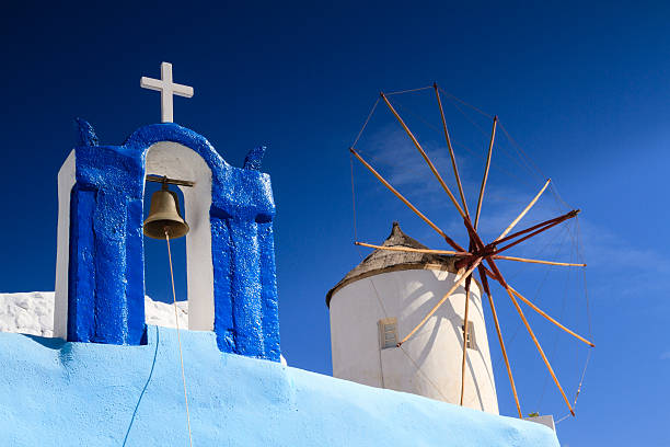 istock Bell Tower and Windmill at Santorini 534541671