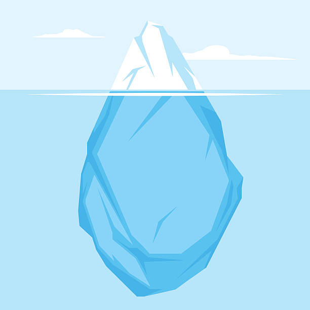 Full Iceberg flat vector art illustration