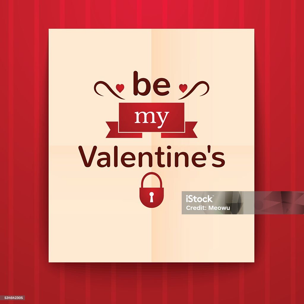 Valentine's Day typography, vector illustration Valentine's Day typography on paper poster, vector illustration 2015 stock vector