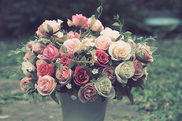 istock Wedding bouquet in wedding day vintage color tone 534542965