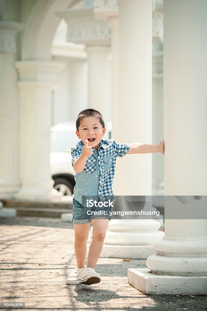 Boy A little boy in a garden 2015 Stock Photo