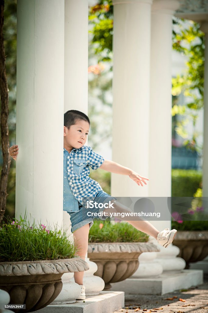 Boy A little boy in a garden Boys Stock Photo