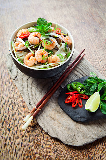 istock Prawn rice noodles asian food 534544618