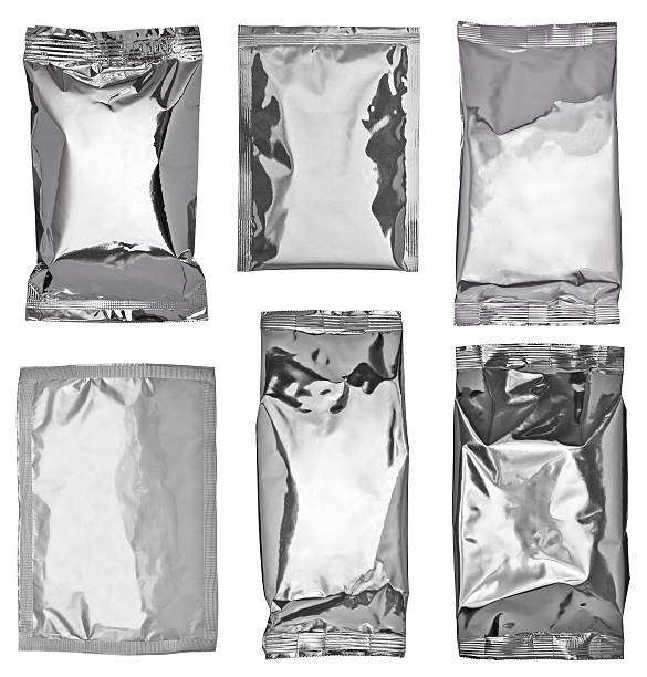 istock silver aluminum bag package food template 534546828