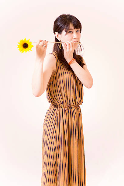 istock The female with the flower 534552776