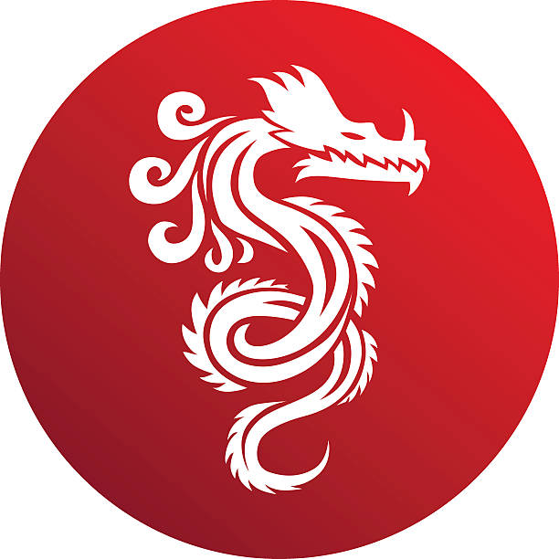 chinesischer drache vektor-illustration. - dragon chinese dragon china chinese ethnicity stock-grafiken, -clipart, -cartoons und -symbole