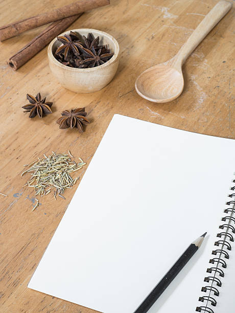 istock Menu paper template  background and  Spicy herb ingredient 534559242