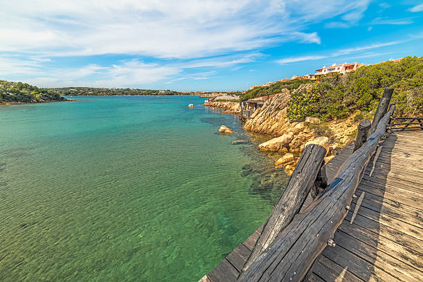 wooden bridge in Porto Cervo, Sardinia