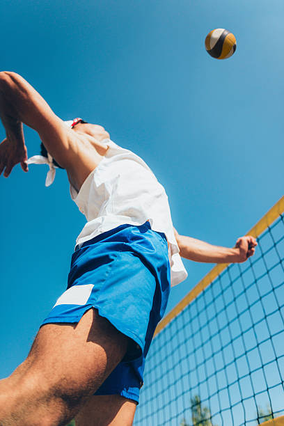 istock Beach volleyball spike shot 534562054