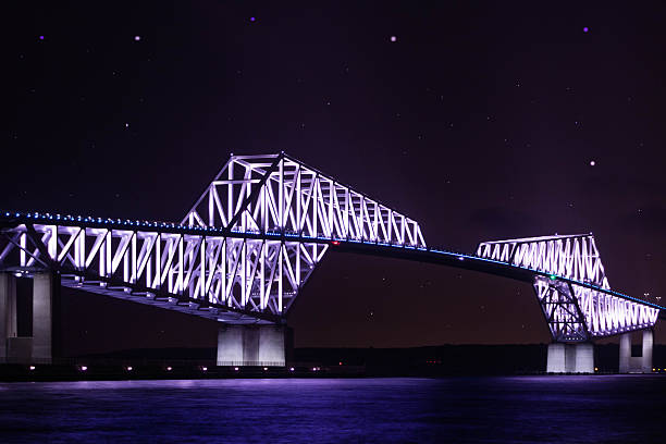 istock The Tokyo Gate Bridge with the starry heavens. 534563318